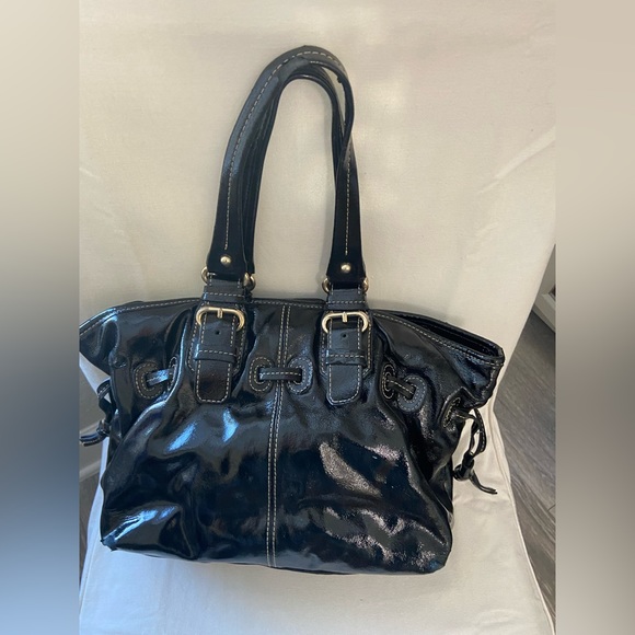 Dooney & Bourke Black Patent Leather Handbag - Picture 14 of 16